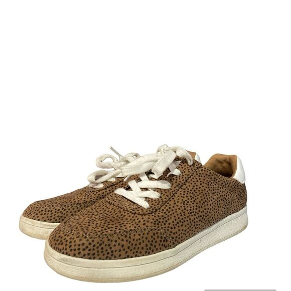 Women's Old Navy Faux-Suede Sneakers Cheetah Print Size 8 - Picture 1 of 7